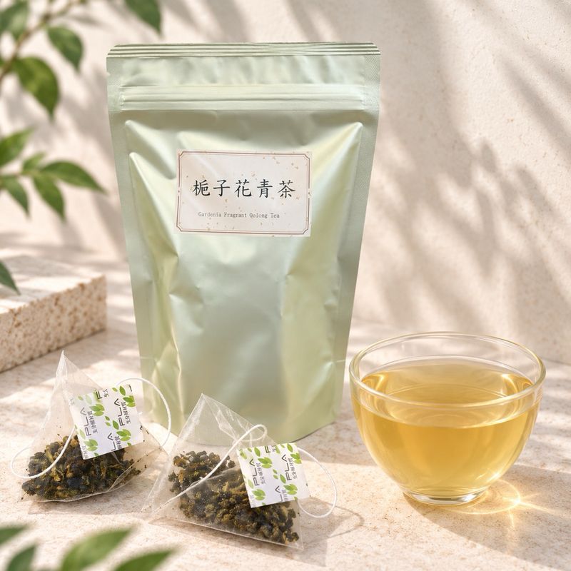梔子花青茶三角茶包 20入|原片茶葉 商品照片