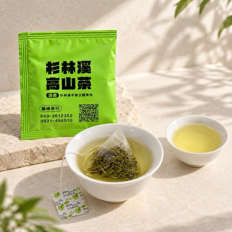 杉林溪高山青茶三角茶包|手採原片茶葉 商品照片 1